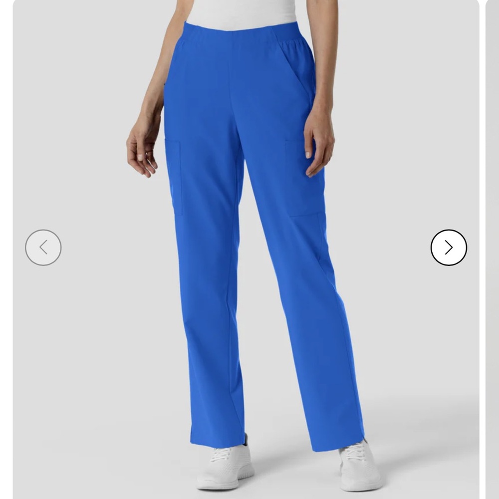 W123 Women's Cargo Utility Scrub Pant Royal Blue Wonder Wink